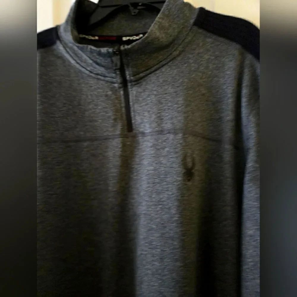 Men's Grey Spyder Zipper pullover XL